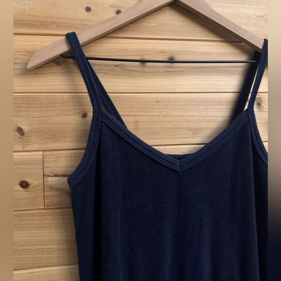 Offline Aerie Size Small Navy Blue Terry Fabric Tank Mini Dress - Picture 2 of 11